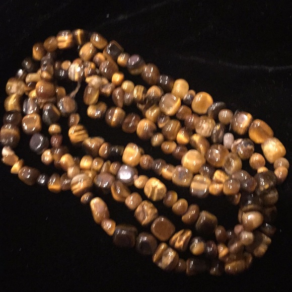 Eye of the TIGER Bead Necklace 34” long - Picture 4 of 8